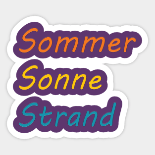 Sommer, Sonne, Strand Sticker